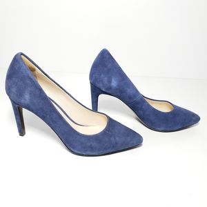 Cole Haan Blue Suede Point Toe Pump Heels 6B